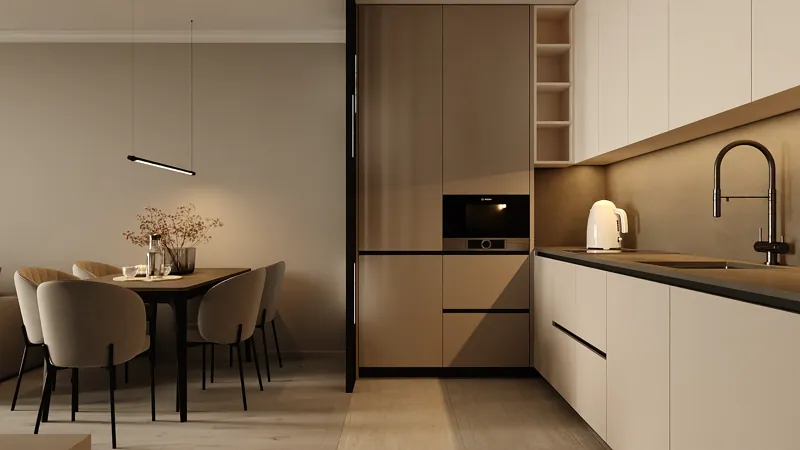 Apartament w szaro-beżowych tonach — Zdjęcie 2
