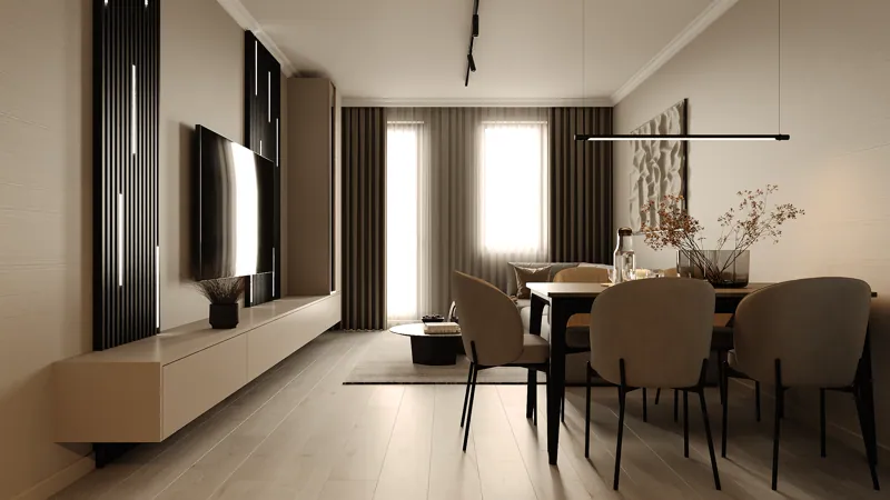 Apartament w szaro-beżowych tonach — Zdjęcie 3
